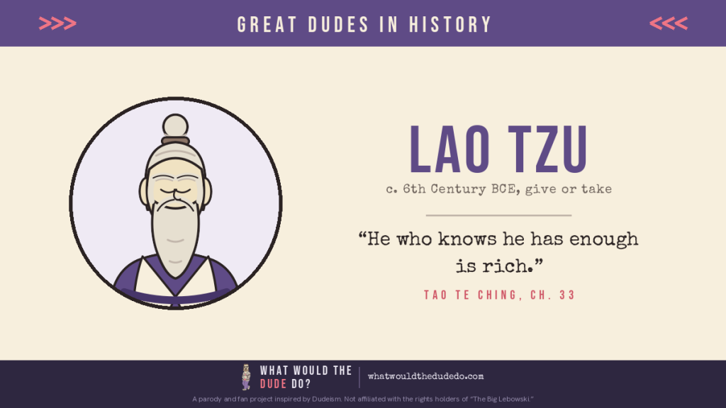 Lao Tze\u: Great Dude of History